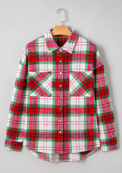 Christmas Plaid Flannel Button Down