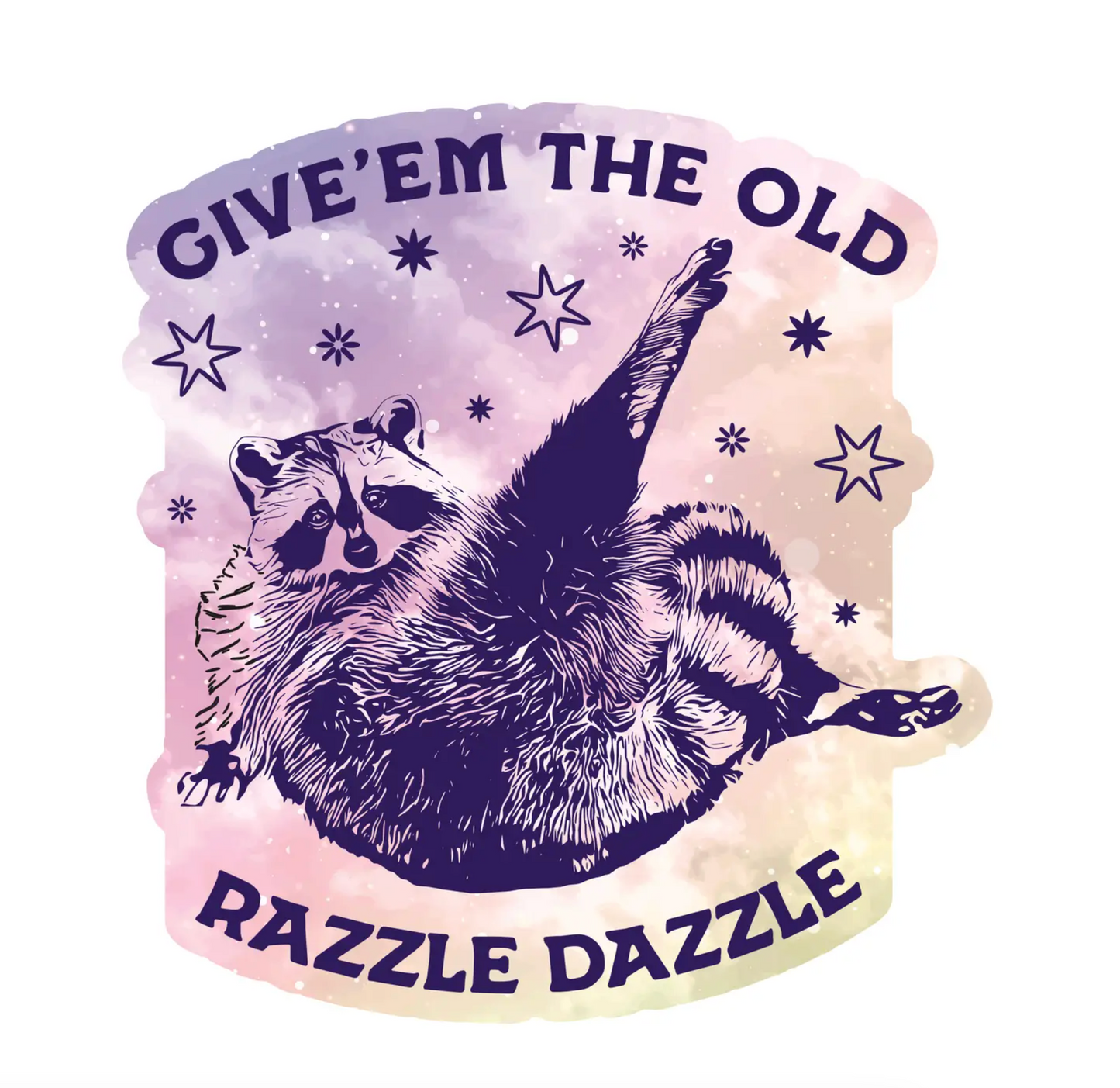 Razzle Dazzle Raccoon Sticker