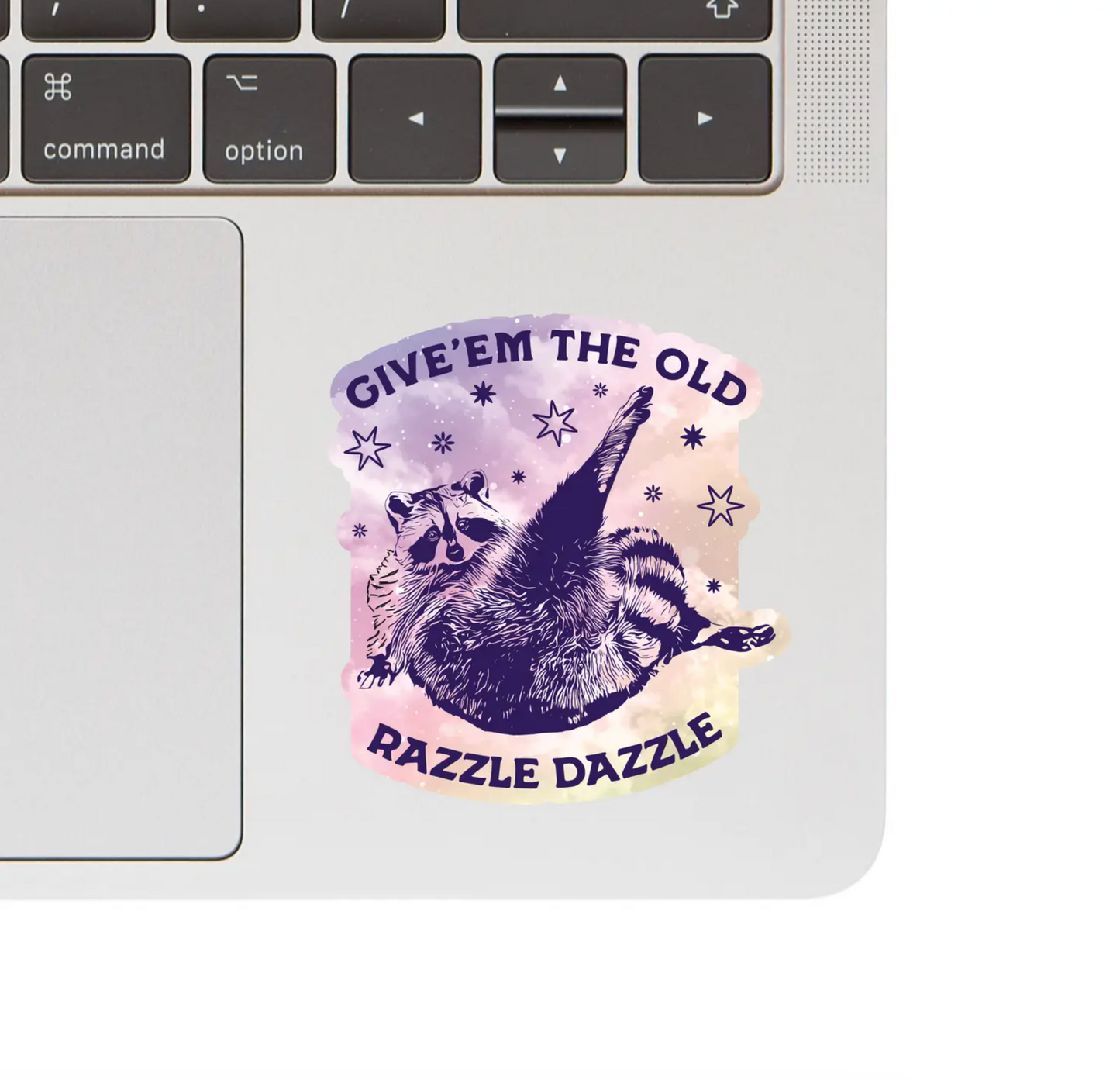 Razzle Dazzle Raccoon Sticker