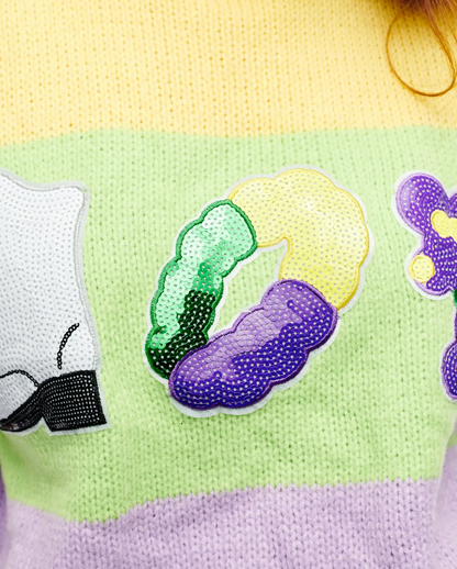 Mardi Gras Icons Sweater Vest