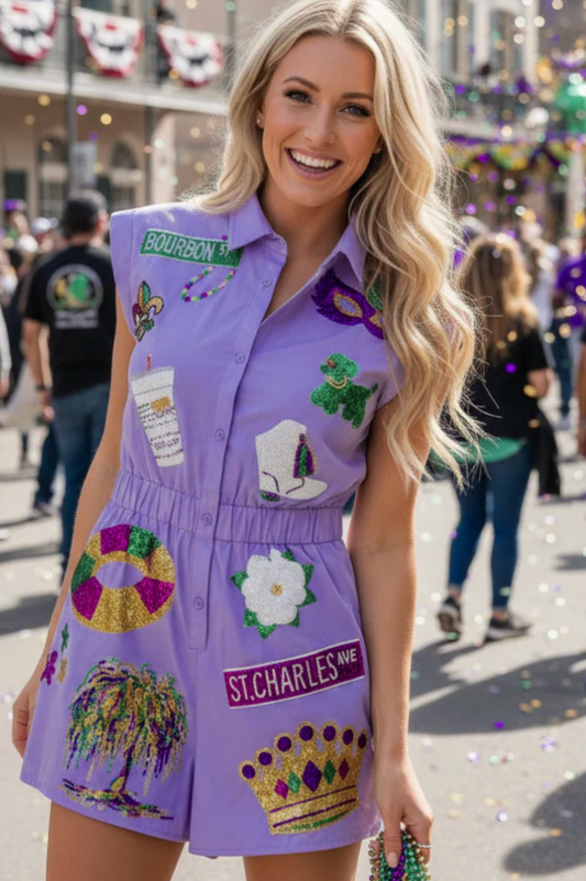 Mardi Gras Favorites Romper