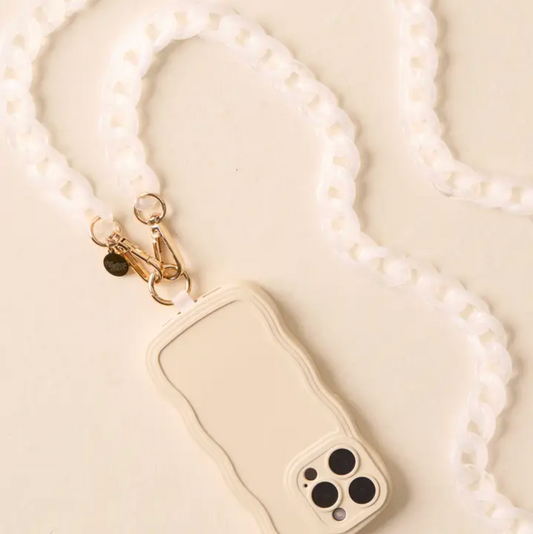 Crossbody Chain Phone Strap, Frosted
