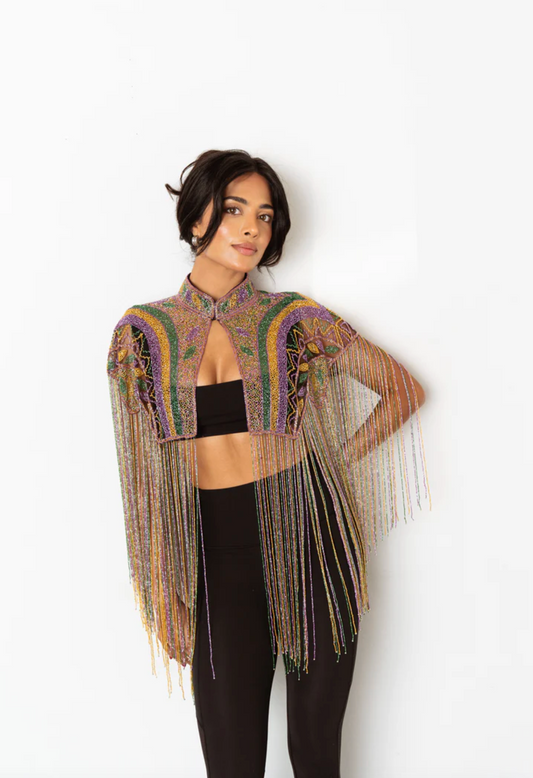 Beaded Fringe Capelet