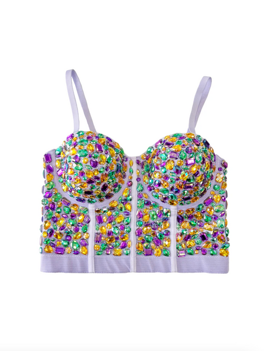 Jeweled Bustier, Purple