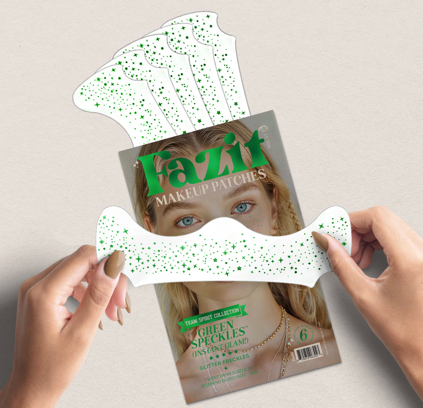Green Glitter Freckles