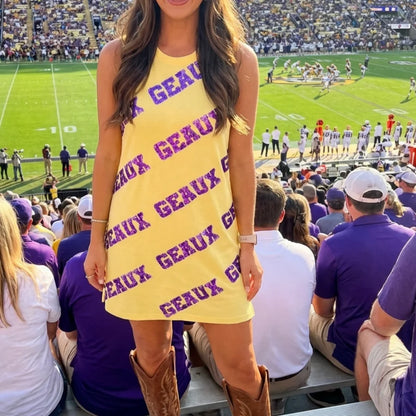 Geaux Sequin Tank Dress