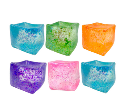 Jumbo Squishy Cube, Glitter