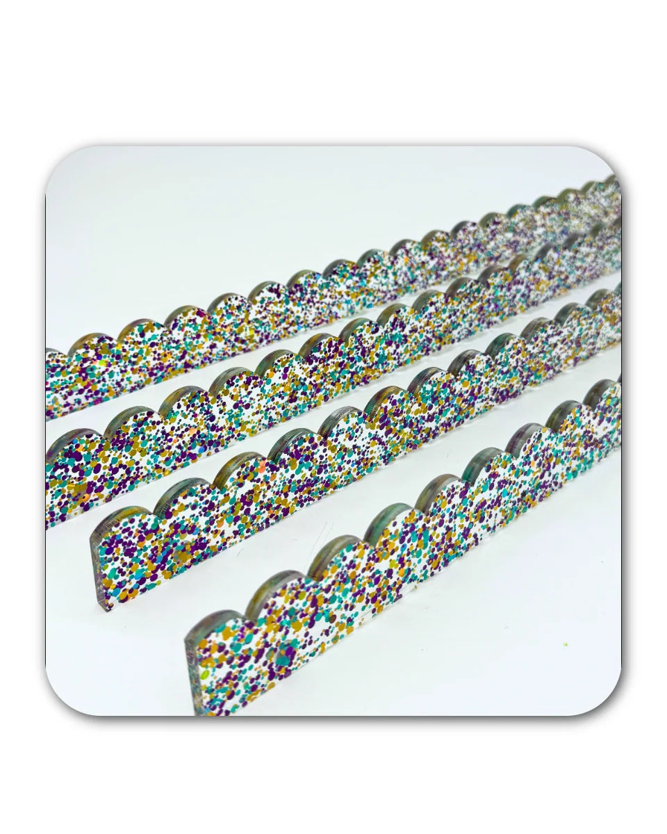 Mahjong Rack with Pusher, Confetti
