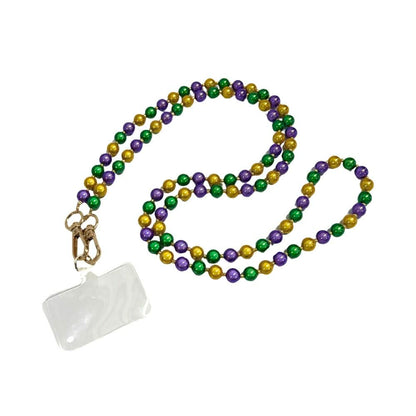 Mardi Gras Bead Phone Strap