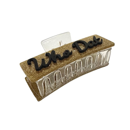 Who Dat Glitter Claw Clip