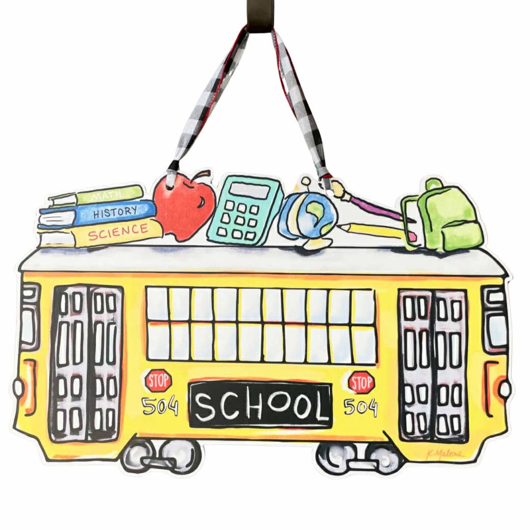 Back To School Streetcar Door Hanger