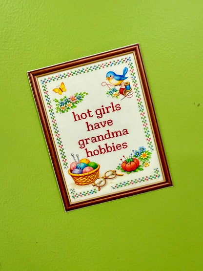 Grandma Hobbies Sticker