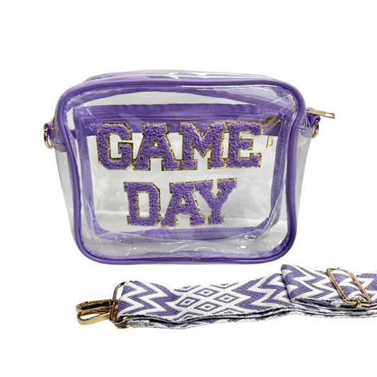 Game Day Patch Clear Bag, Purple