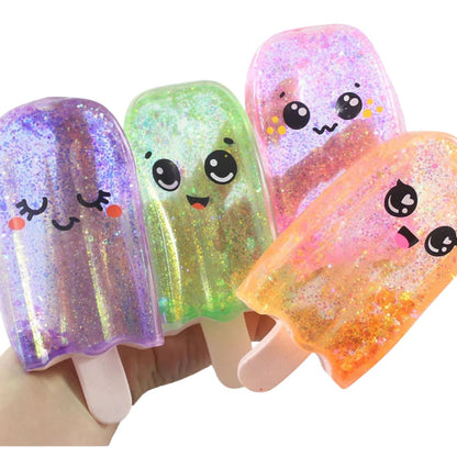 Glitter Popsicle Face Squishy