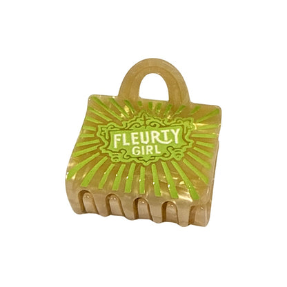 Fleurty Girl Shopping Bag Claw Clip