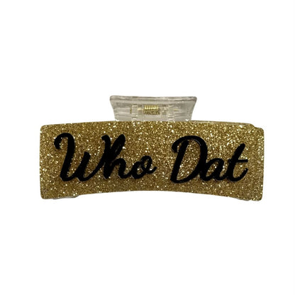 Who Dat Glitter Claw Clip