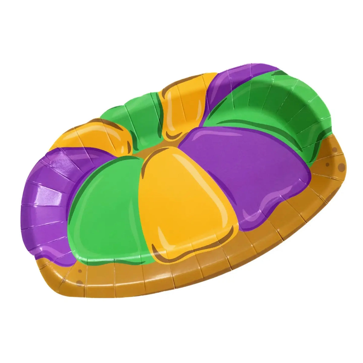 King Cake Boot Paper Plates
