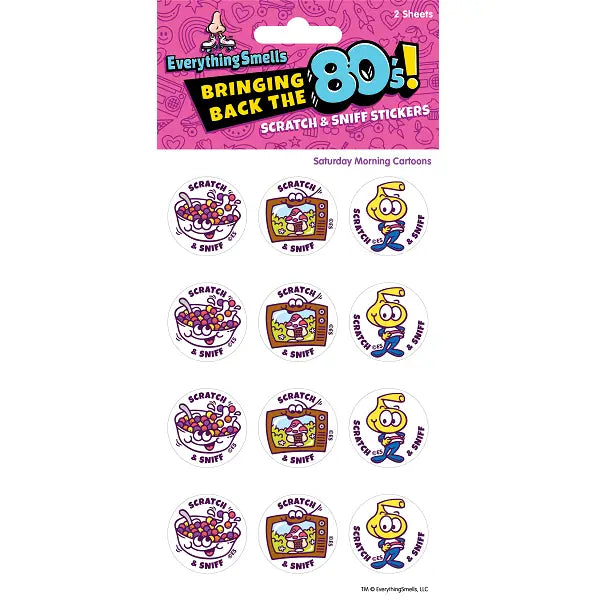 Saturday Cartoons Scratch & Sniff Stickers