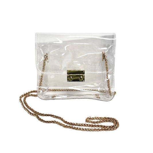 Small Clear Bag with Clasp