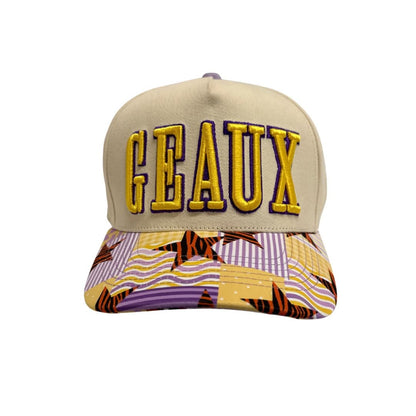 Geaux Embroidered Baseball Hat with Stars