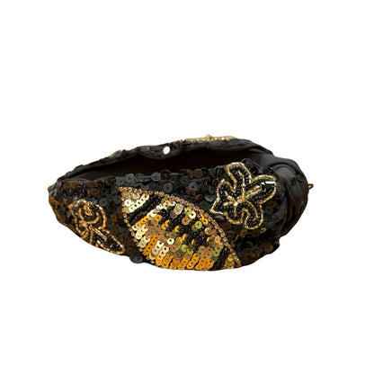 Fleur de Lis Football Sequin Headband