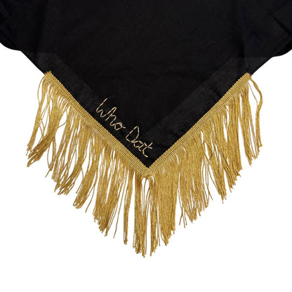Black Fringe Who Dat Scarf