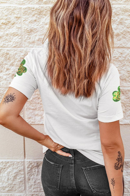Lucky Shamrock Sequin Tee