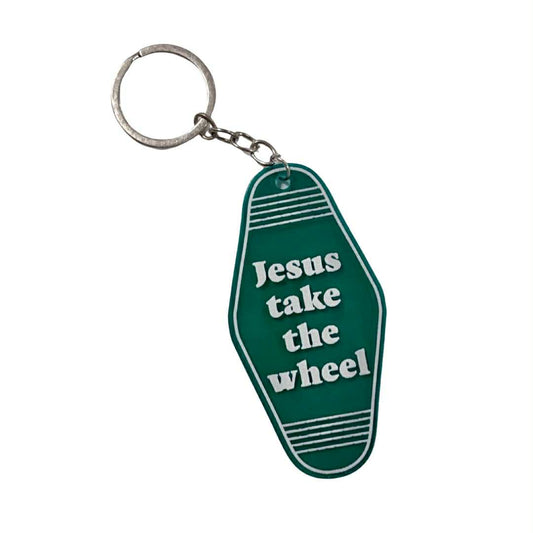 Jesus Take the Wheel Keychain