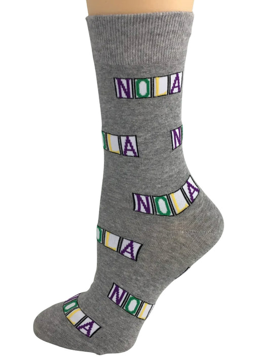 NOLA Tile Socks, Mardi Gras