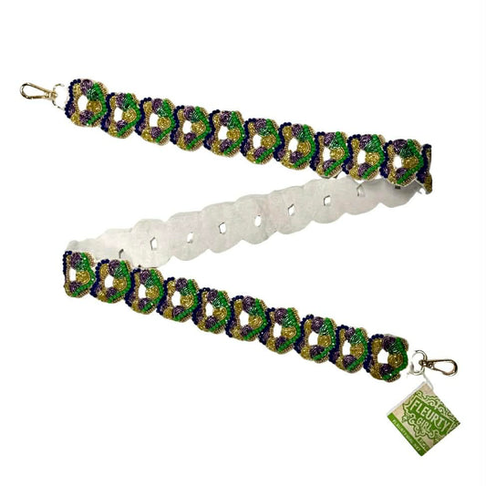 King Cake Cutout Beaded Purse Strap