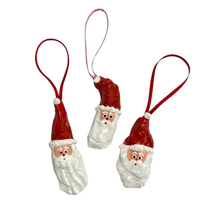 Oyster Shell Santa Ornament
