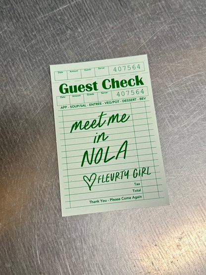 Guest Check Sticker