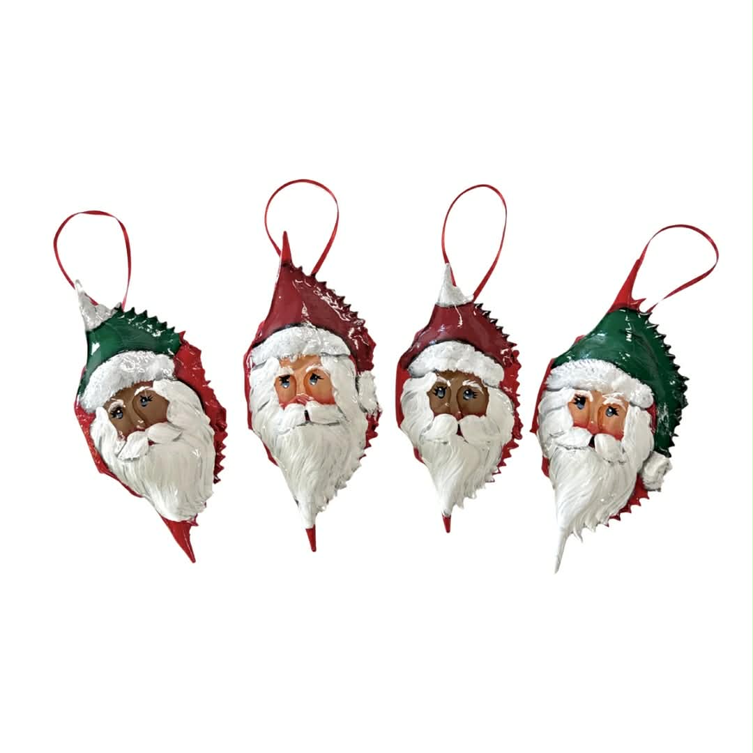 Santa Crab Shell Ornament