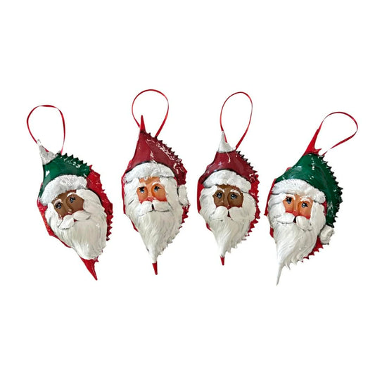 Santa Crab Shell Ornament