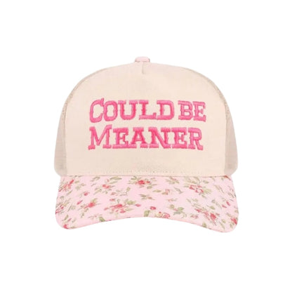 Could be Meaner Floral Trucker Hat