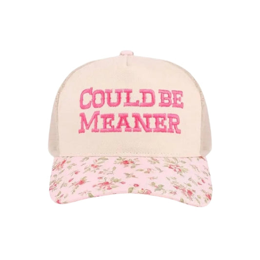Could be Meaner Floral Trucker Hat