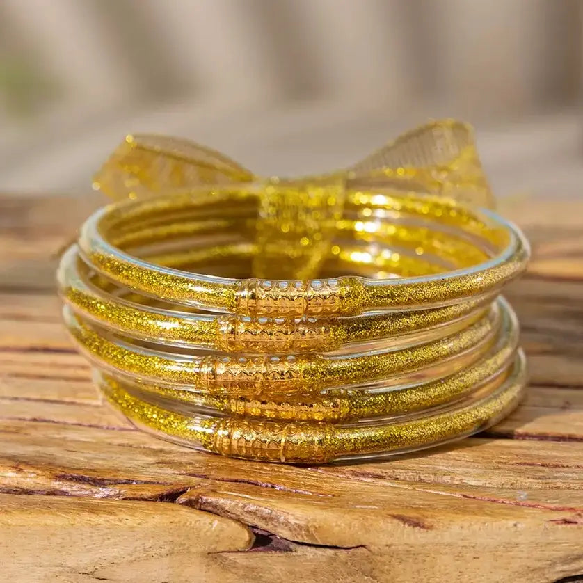 Gold Jelly Bangle Bracelet Set