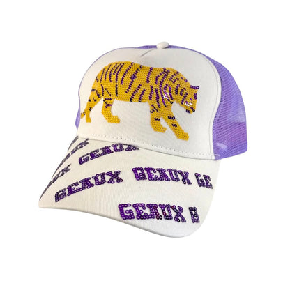 Sequin Tiger Geaux Trucker Hat