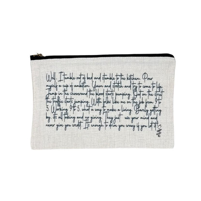 9 to 5 Lyrics Pouch