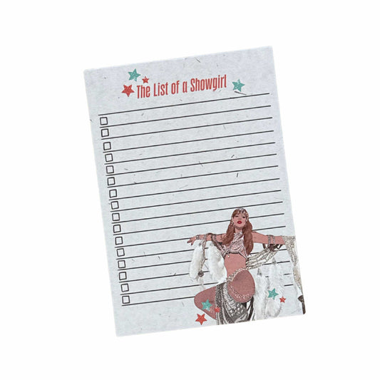 List of a Showgirl Notepad