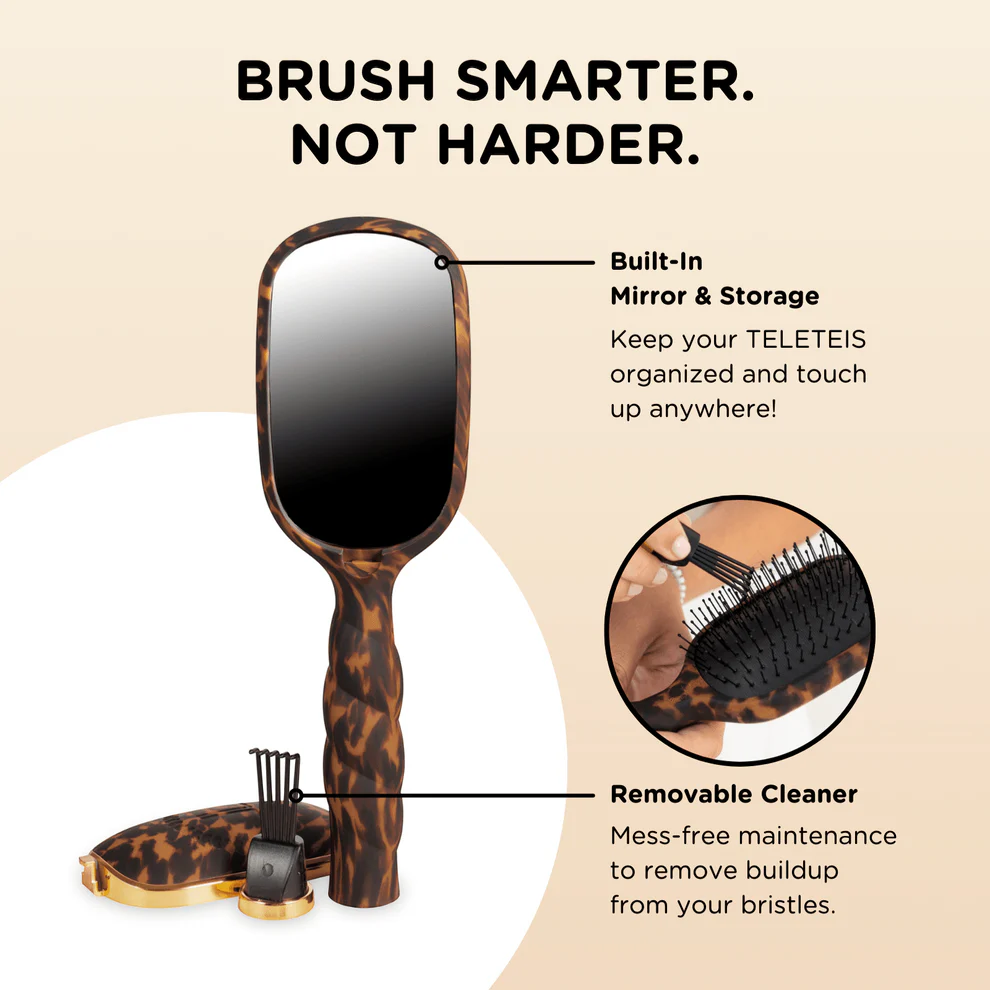 Teleties Detangler Brush, Tortoise