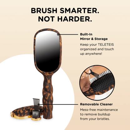 Teleties Detangler Brush, Tortoise
