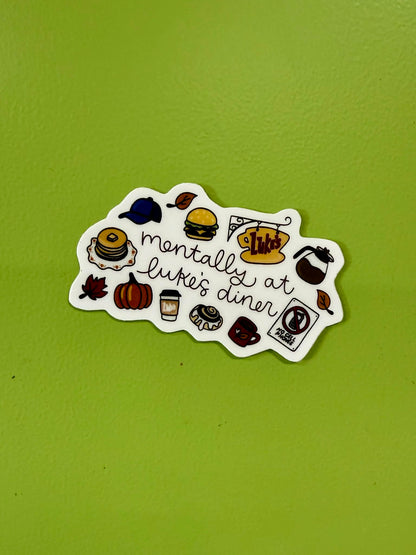 Mentally at Luke's Sticker