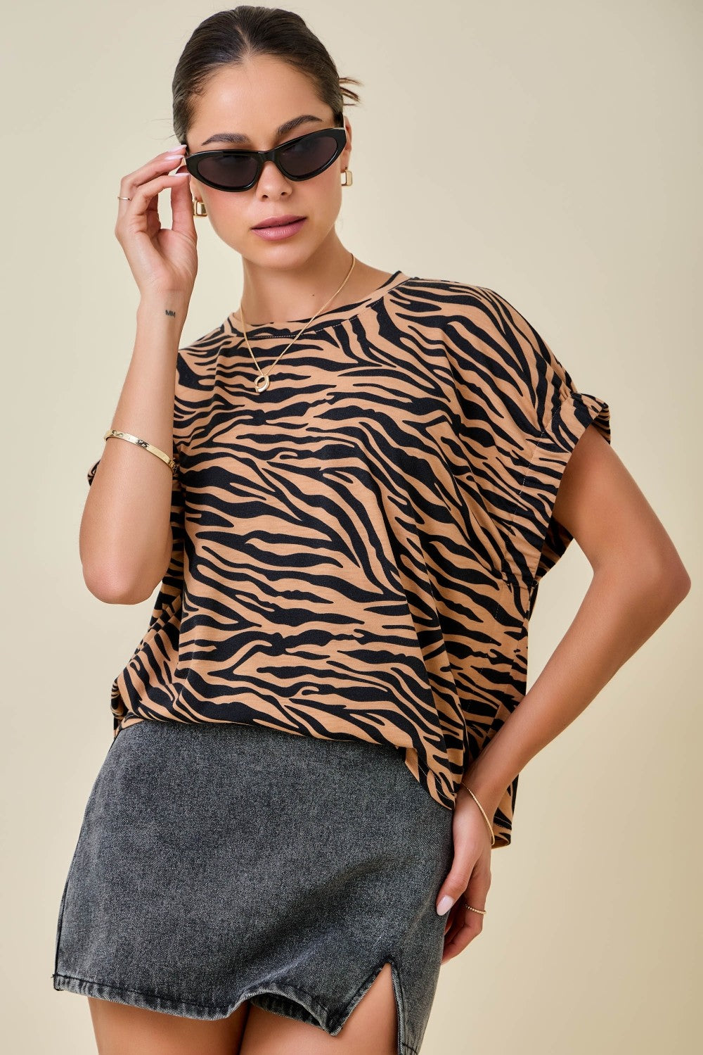 Tiger Print Top