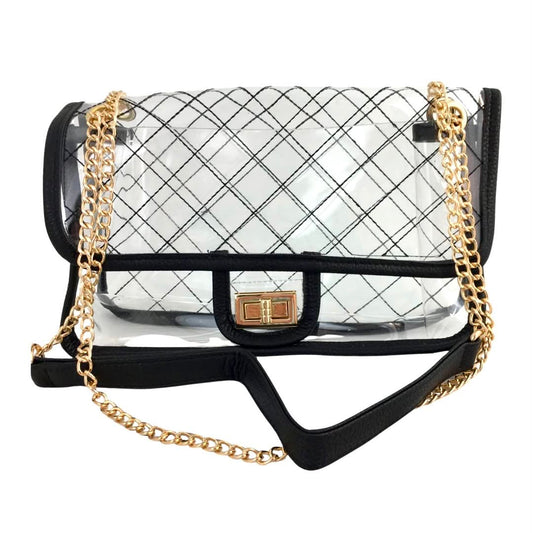 Diamond Stitch Clear Bag