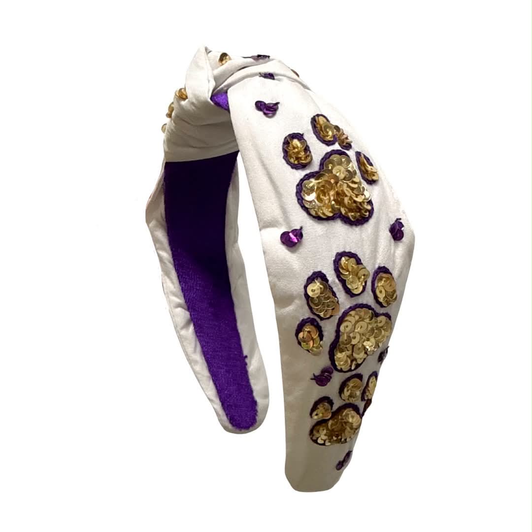 Paw Print Sequin Headband