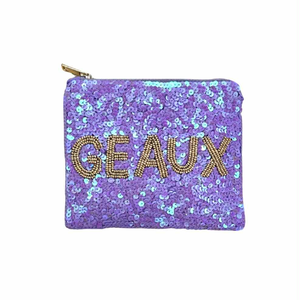 Geaux Sequin Pouch