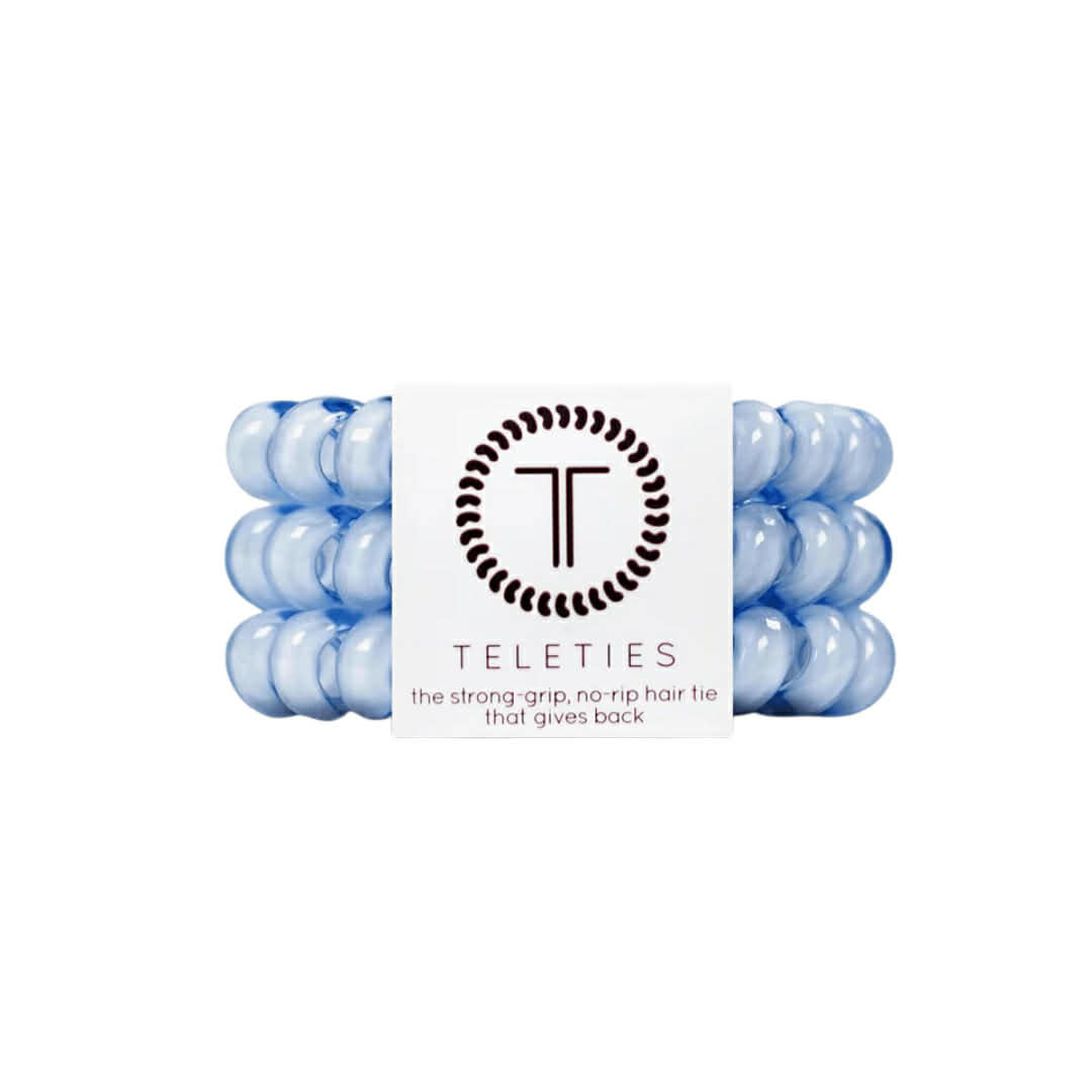 Teleties 3pk Large, Washed Denim