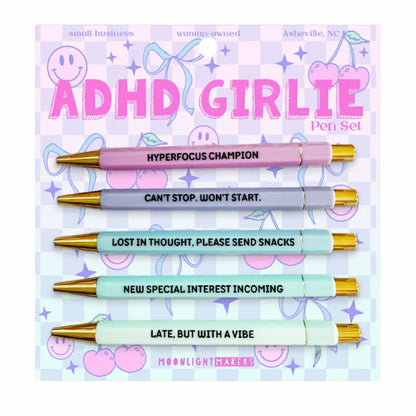ADHD Girlie Pen Set