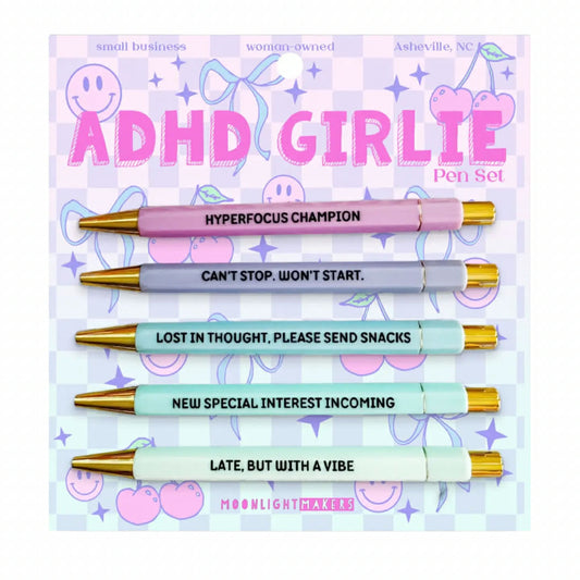 ADHD Girlie Pen Set